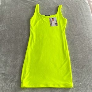NWT Naked Wardrobe mini dress Sz M Neon
